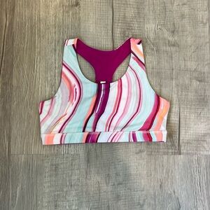Multi color Girls' XL Racerback Sports Bra